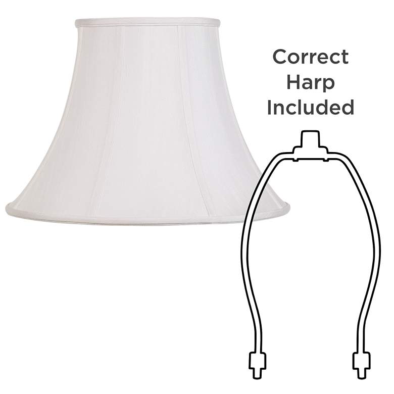 Image 6 Springcrest White Fabric Set of 2 Bell Lamp Shades 9x18x13 (Spider) more views