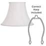 6_Springcrest White Fabric Set of 2 Bell Lamp Shades 9x18x13 (Spider) more views