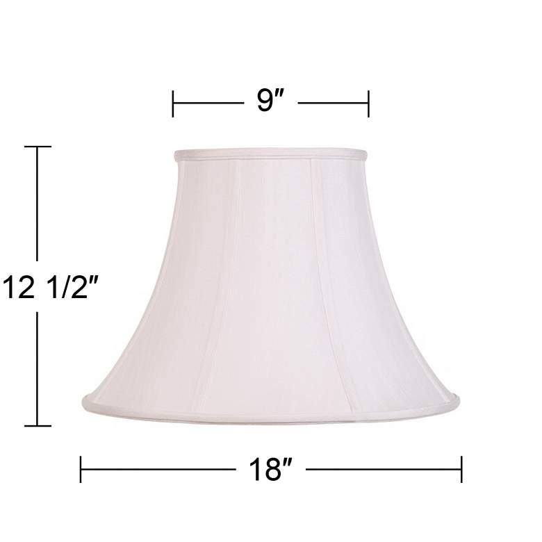 Image 7 Springcrest White Fabric Set of 2 Bell Lamp Shades 9x18x13 (Spider) more views