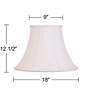 7_Springcrest White Fabric Set of 2 Bell Lamp Shades 9x18x13 (Spider) more views