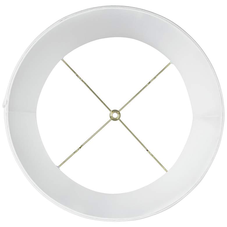 Image 4 Springcrest White Fabric Set of 2 Drum Lamp Shades 14x16x12 (Spider) more views