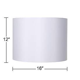 Image5 of Springcrest White Hardback Drum Lamp Shade 16x16x12 (Spider) more views