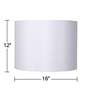 5_Springcrest White Hardback Drum Lamp Shade 16x16x12 (Spider) more views