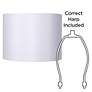 6_Springcrest White Hardback Drum Lamp Shade 16x16x12 (Spider) more views