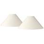 1_Springcrest White Linen 2-Pack Chimney Lamp Shades 6x23x13.5 (Spider)