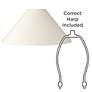 Thumbnail3 of Springcrest White Linen Chimney Lamp Shade 6x23x13.5 (Spider) more views