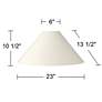Thumbnail4 of Springcrest White Linen Chimney Lamp Shade 6x23x13.5 (Spider) more views