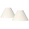 Springcrest White Linen Chimney Lamp Shades 6x17x10 (Spider) Set of 2
