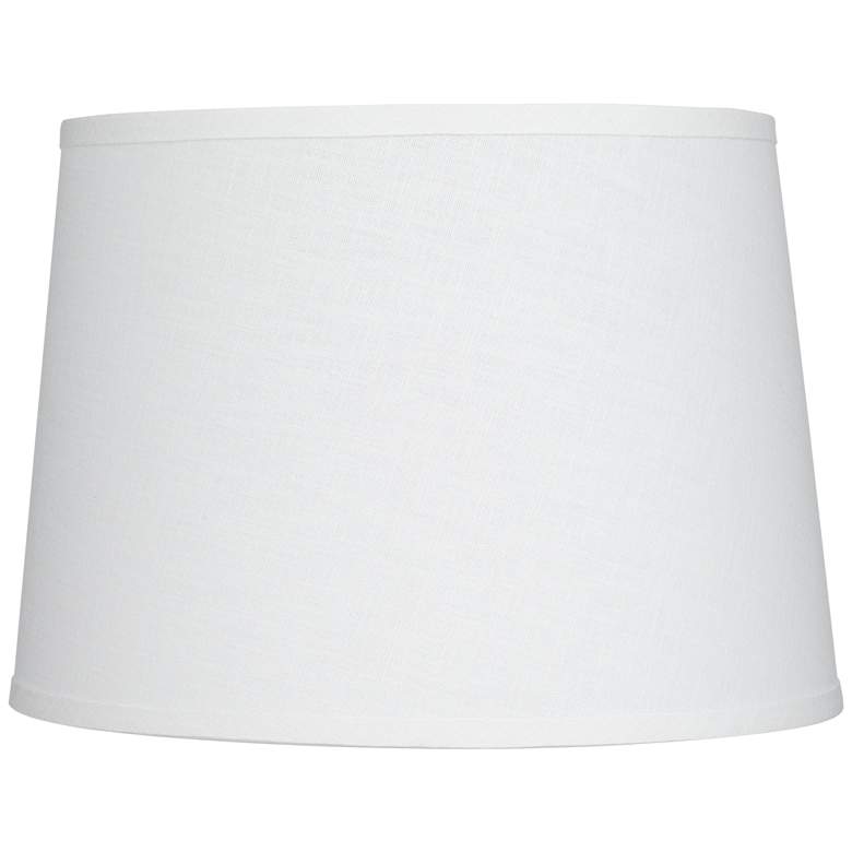 Image 1 Springcrest White Linen Drum Lamp Shade 12x14x10x10 (Spider)