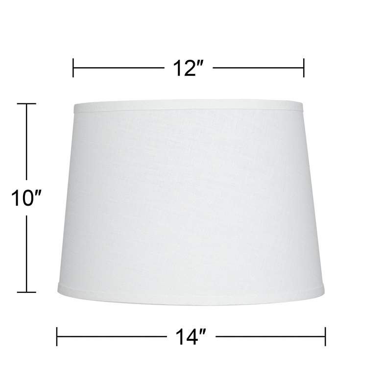 Image 7 Springcrest White Linen Drum Lamp Shade 12x14x10x10 (Spider) more views