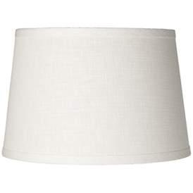 Image5 of Springcrest White Linen Drum Lamp Shades 10x12x8 (Spider) Set of 2 more views