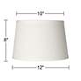 Springcrest White Linen Drum Lamp Shades 10x12x8 (Spider) Set of 2