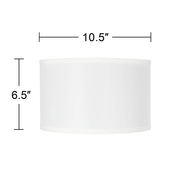 Image 2 Springcrest White Linen Drum Shade 10.5"x10.5"x6.5" (Uno) more views
