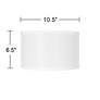 2_Springcrest White Linen Drum Shade 10.5"x10.5"x6.5" (Uno) more views