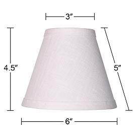 Image5 of Springcrest White Linen Empire Shades 3x6x5 (Clip-On) Set of 6 more views