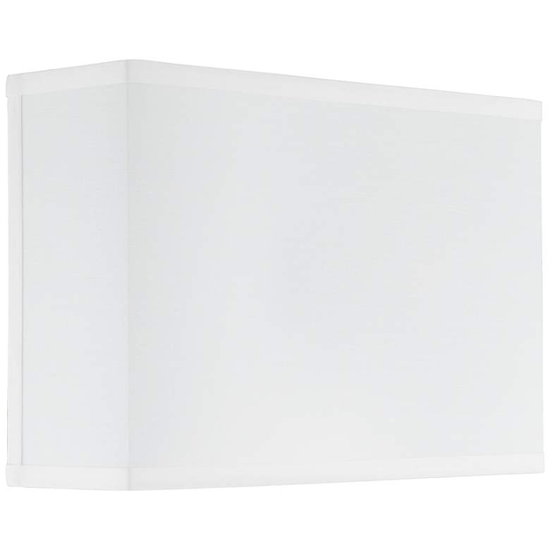 Image 1 Springcrest White Linen Half-Rectangular Lamp Shade 13x13x9x4 (Spider)