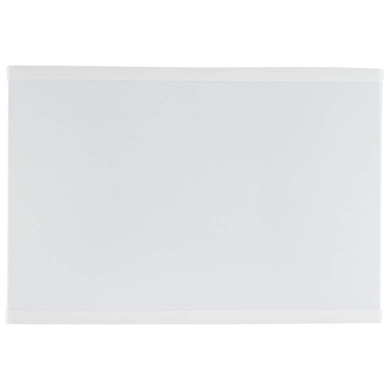 Image 2 Springcrest White Linen Half-Rectangular Lamp Shade 13x13x9x4 (Spider) more views