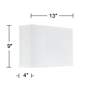 3_Springcrest White Linen Half-Rectangular Lamp Shade 13x13x9x4 (Spider) more views