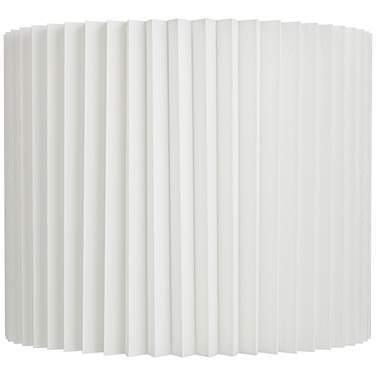 Springcrest White Linen Pleated Drum Lamp Shade 14.75x14.75x12 (Spider)