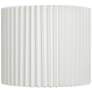 1_Springcrest White Linen Pleated Drum Lamp Shade 14.75x14.75x12 (Spider)