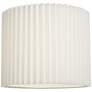 3_Springcrest White Linen Pleated Drum Lamp Shade 14.75x14.75x12 (Spider) more views