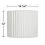7_Springcrest White Linen Pleated Drum Lamp Shade 14.75x14.75x12 (Spider) more views