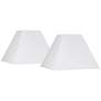 1_Springcrest White Linen Set of 2 Square Lamp Shades 7x17x13 (Spider)