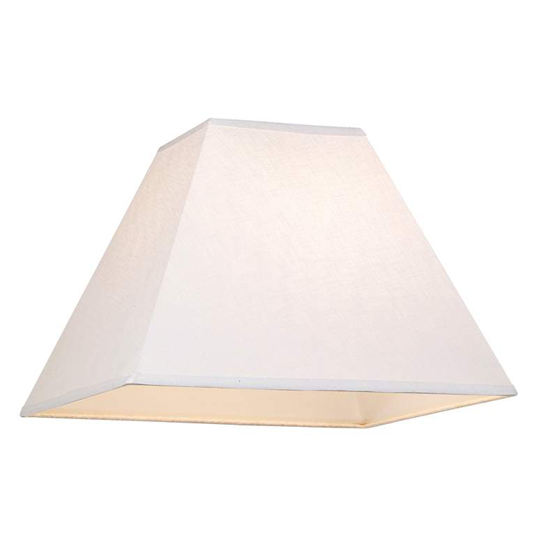 Image 3 Springcrest White Linen Set of 2 Square Lamp Shades 7x17x13 (Spider) more views