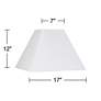 4_Springcrest White Linen Set of 2 Square Lamp Shades 7x17x13 (Spider) more views