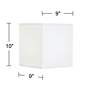 2_Springcrest White Linen Square Shade 9x9x10 (Spider) more views