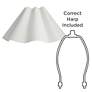 6_Springcrest White Linen Wave Empire Lamp Shade 6x18x10 (Spider) more views