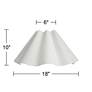 7_Springcrest White Linen Wave Empire Lamp Shade 6x18x10 (Spider) more views
