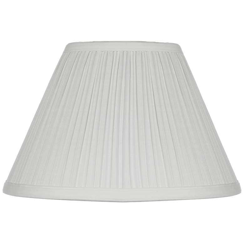 Image 1 Springcrest White Mushroom Pleated Chandelier Clip Shade 5x11x7.5 (Clip-On)