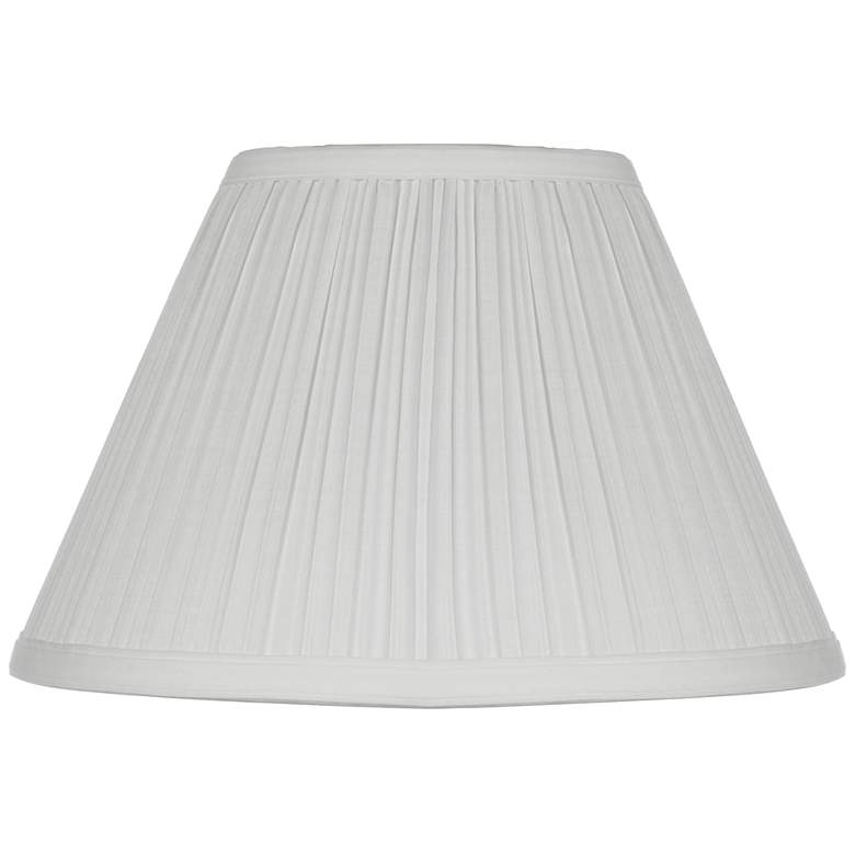 Image 1 Springcrest White Mushroom Pleated Clip Shade 5x11x7.5 (Clip-On)