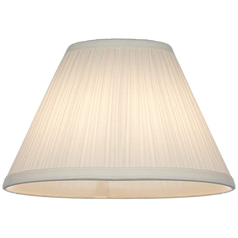 Image 3 Springcrest White Mushroom Pleated Clip Shade 5x11x7.5 (Clip-On) more views