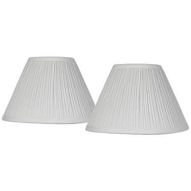 Springcrest White Mushroom Pleated Set of 2 Shades 5x11x7.5 (Clip-On)