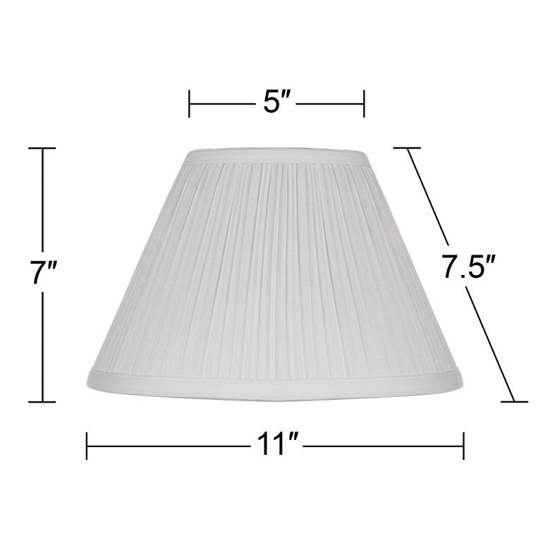 Image 5 Springcrest White Mushroom Pleated Set of 2 Shades 5x11x7.5 (Clip-On) more views