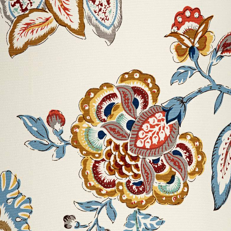 Image 2 Springcrest White Paisley Set of 2 Drum Lamp Shades 14x16x11.5 (Spider) more views