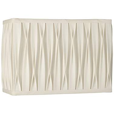 Springcrest White Pinched Pleat Rectangle Shade 14/7x14/7x10 (Spider)
