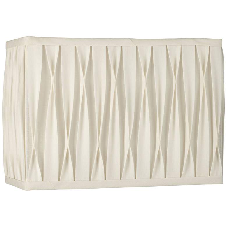 Image 1 Springcrest White Pinched Pleat Rectangle Shade 14/7x14/7x10 (Spider)