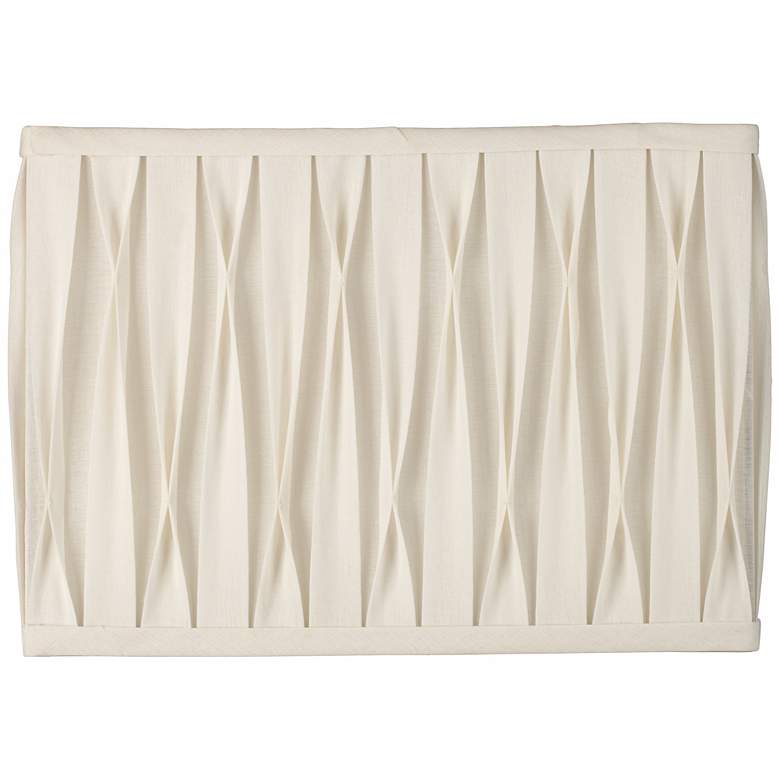 Image 2 Springcrest White Pinched Pleat Rectangle Shade 14/7x14/7x10 (Spider) more views