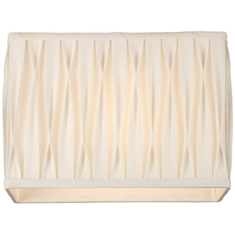 Image 3 Springcrest White Pinched Pleat Rectangle Shade 14/7x14/7x10 (Spider) more views