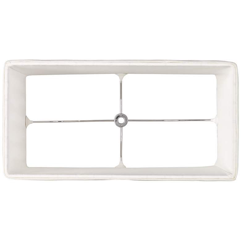 Image 4 Springcrest White Pinched Pleat Rectangle Shade 14/7x14/7x10 (Spider) more views