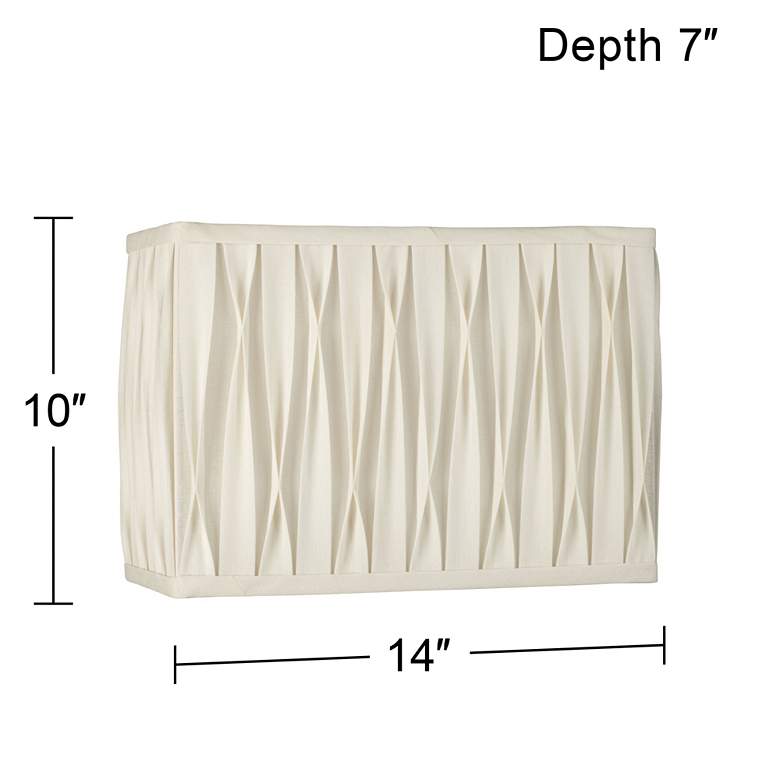 Image 5 Springcrest White Pinched Pleat Rectangle Shade 14/7x14/7x10 (Spider) more views