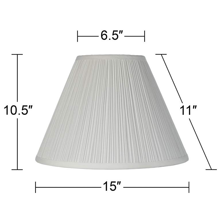 Image 6 Springcrest White Pleated Lamp Shade 6.5x15x11 (Spider) more views