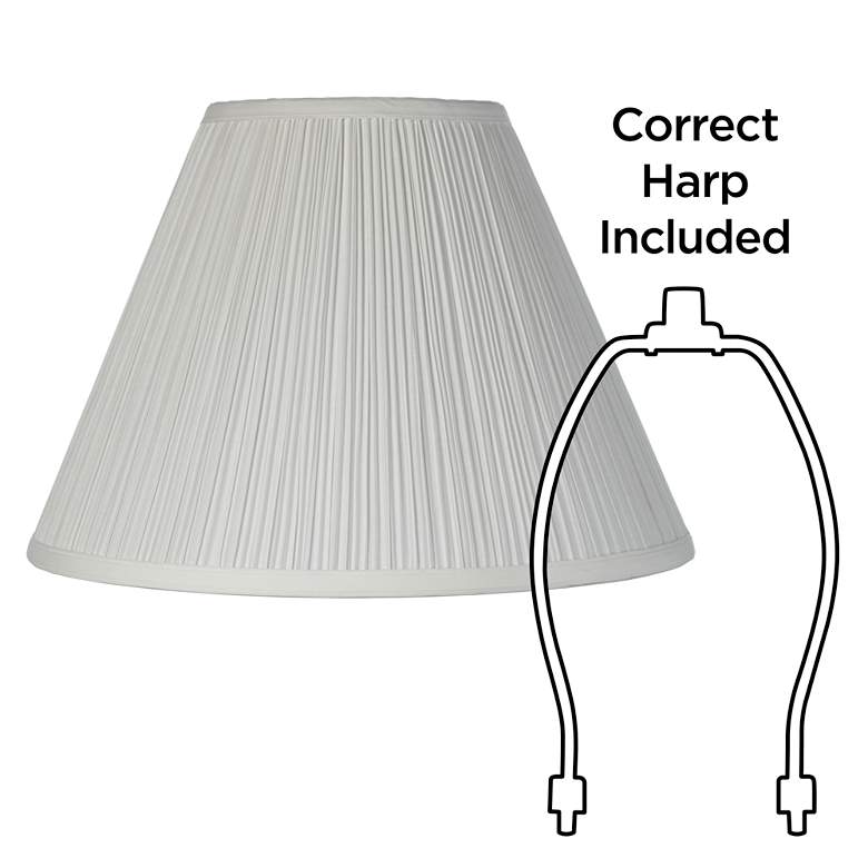Image 7 Springcrest White Pleated Lamp Shade 6.5x15x11 (Spider) more views