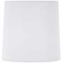 Springcrest White Ribbed Linen Drum Shade 9x10x10 (Spider)