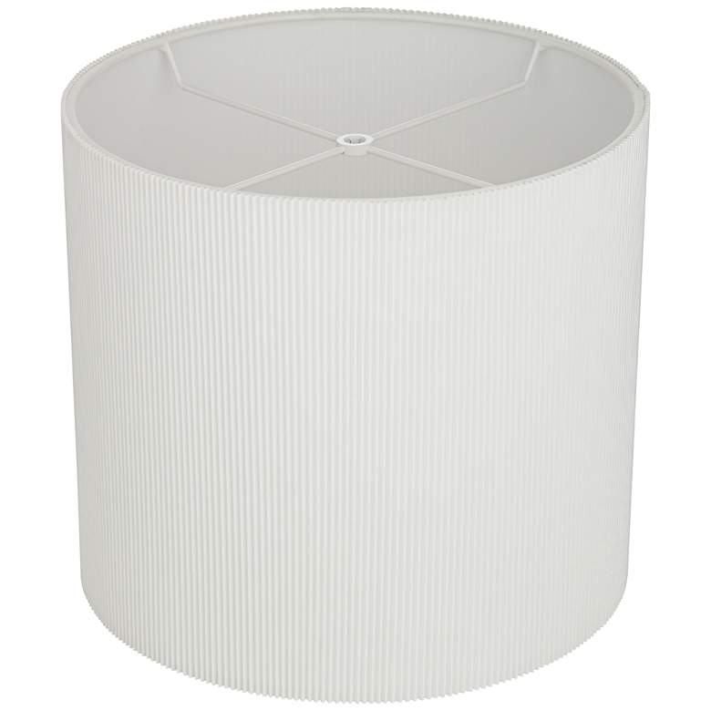 Image 4 Springcrest White Sandstone Drum Lamp Shade 13.25x13.25x12 (Spider) more views