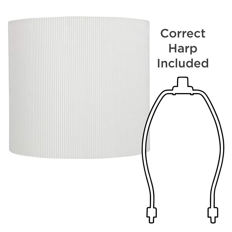 Image 6 Springcrest White Sandstone Drum Lamp Shade 13.25x13.25x12 (Spider) more views