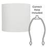 6_Springcrest White Sandstone Drum Lamp Shade 13.25x13.25x12 (Spider) more views